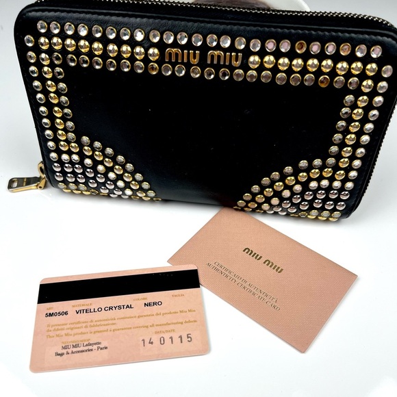 RARE Miu Miu Long Studded Wallet - Picture 8 of 8